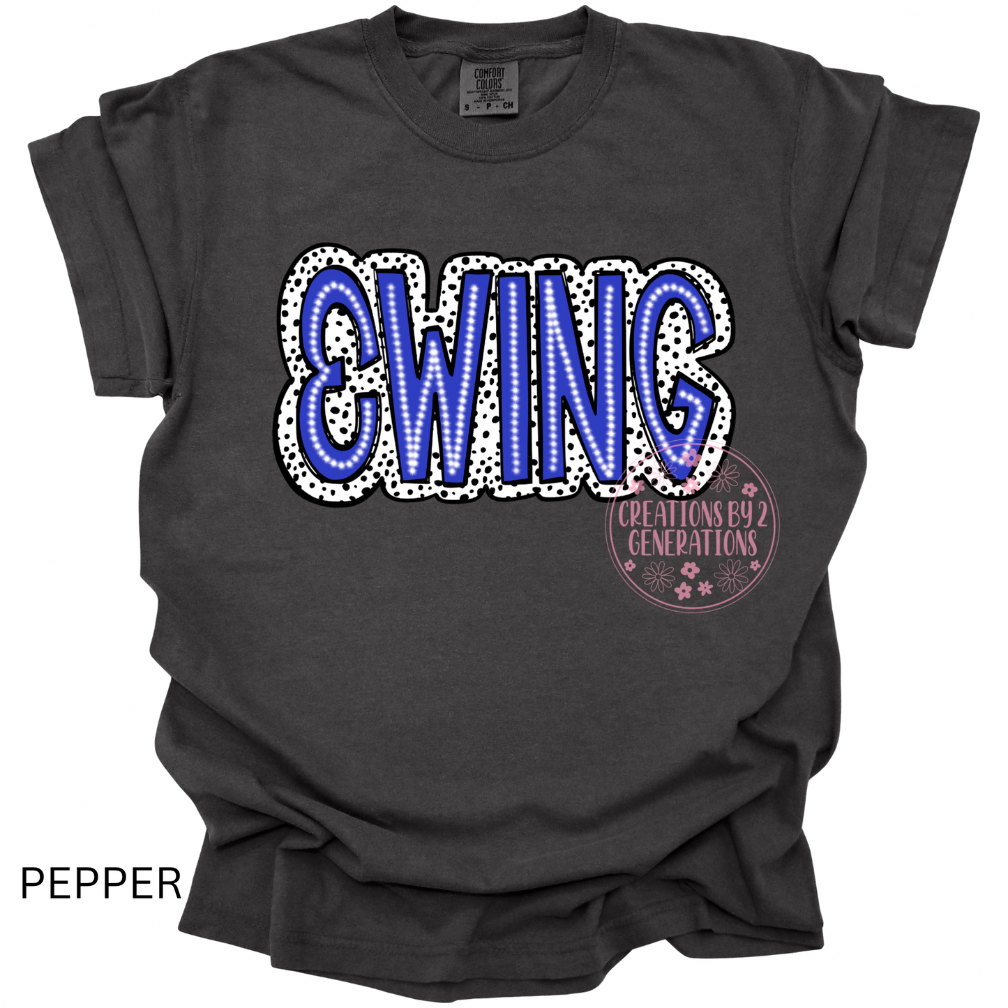 EWING BLUE WITH DOTS PRINT