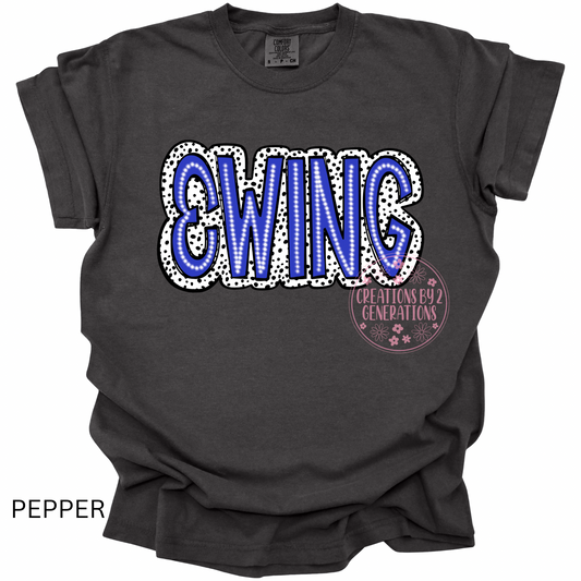 EWING BLUE WITH DOTS PRINT