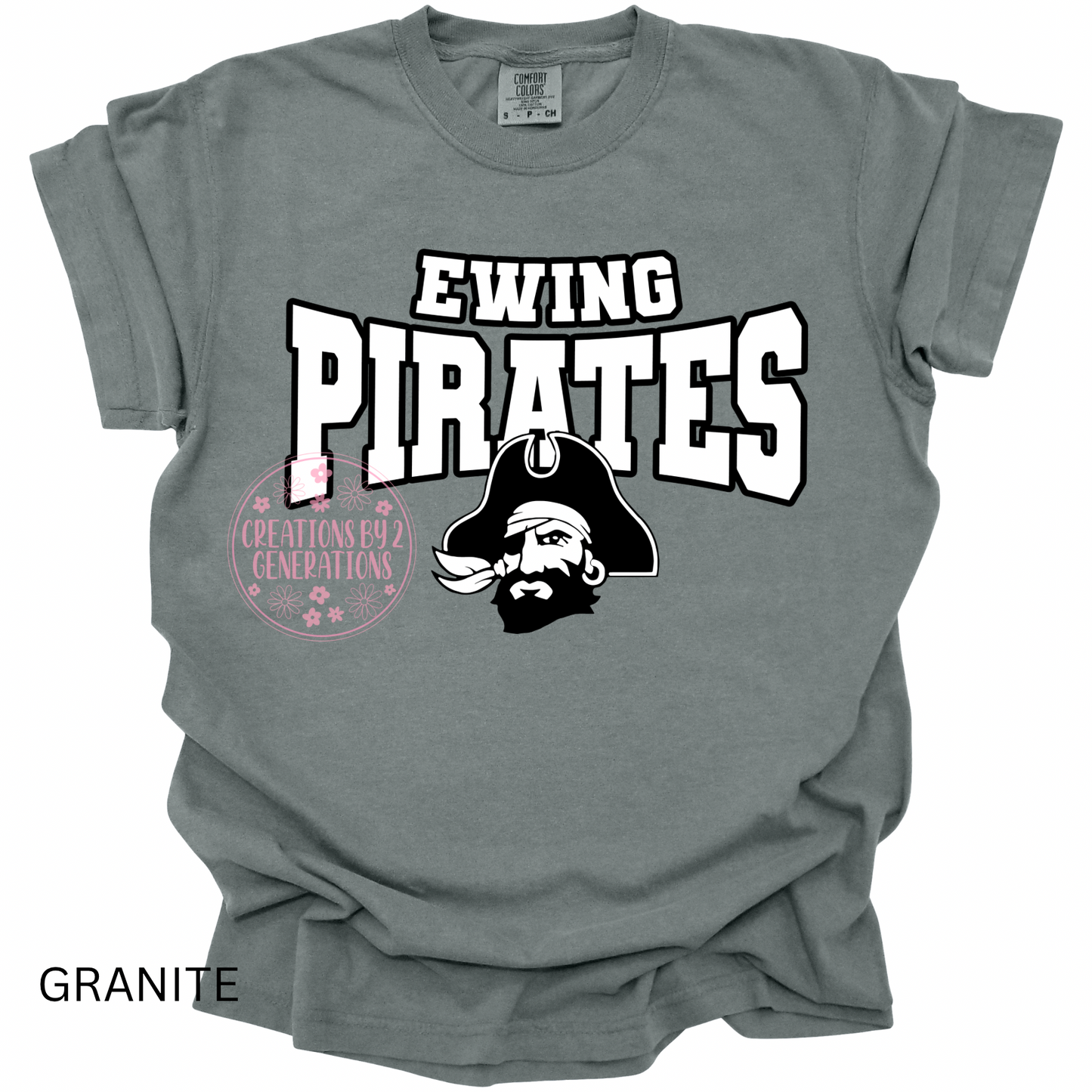 EWING PIRATES BLACK/WHITE ADULT PRINT
