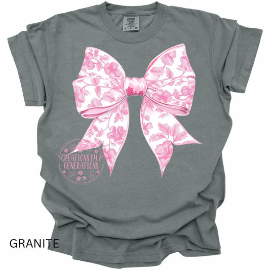 PINK & WHITE COQUETTE BOW PRINT