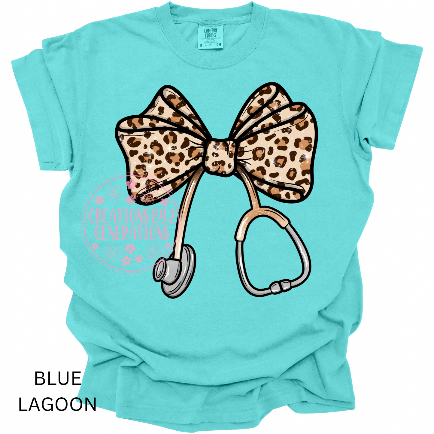 LEOPARD BOW STETHOSCOPE PRINT