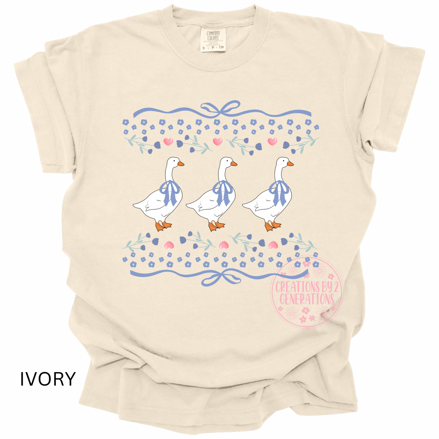 3 GEESE WITH BOWS (PRINT ONLY)
