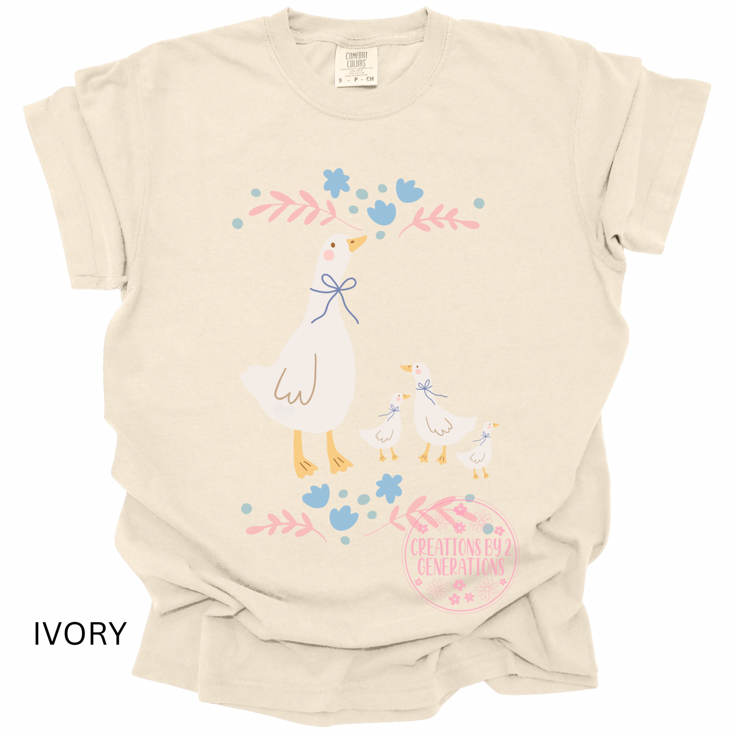 FLORAL 4 GEESE (PRINT ONLY)