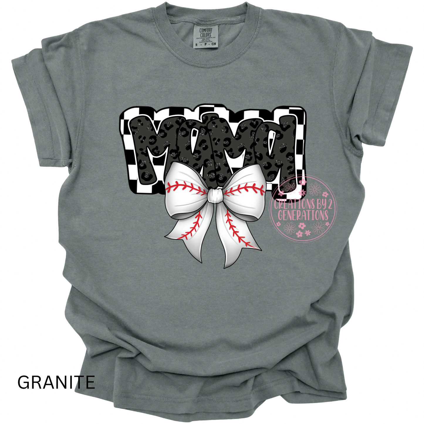 MAMA BASEBALL BOW (PRINT ONLY)