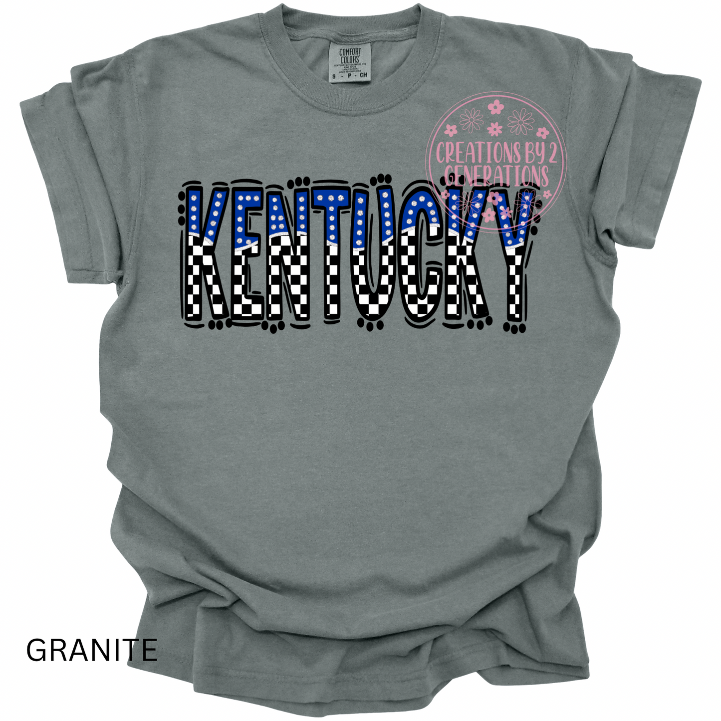 KENTUCKY BLUE AND CHECKERED (PRINT ONLY)