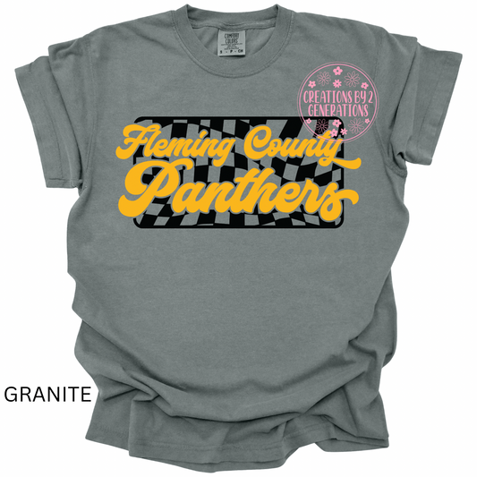FLEMING COUNTY PANTHERS CHECKERED PRINT