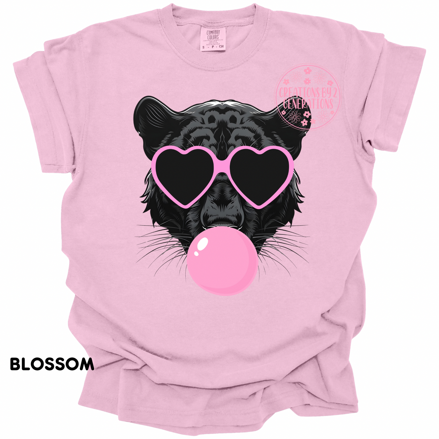 PANTHER BLOWING BUBBLE PRINT