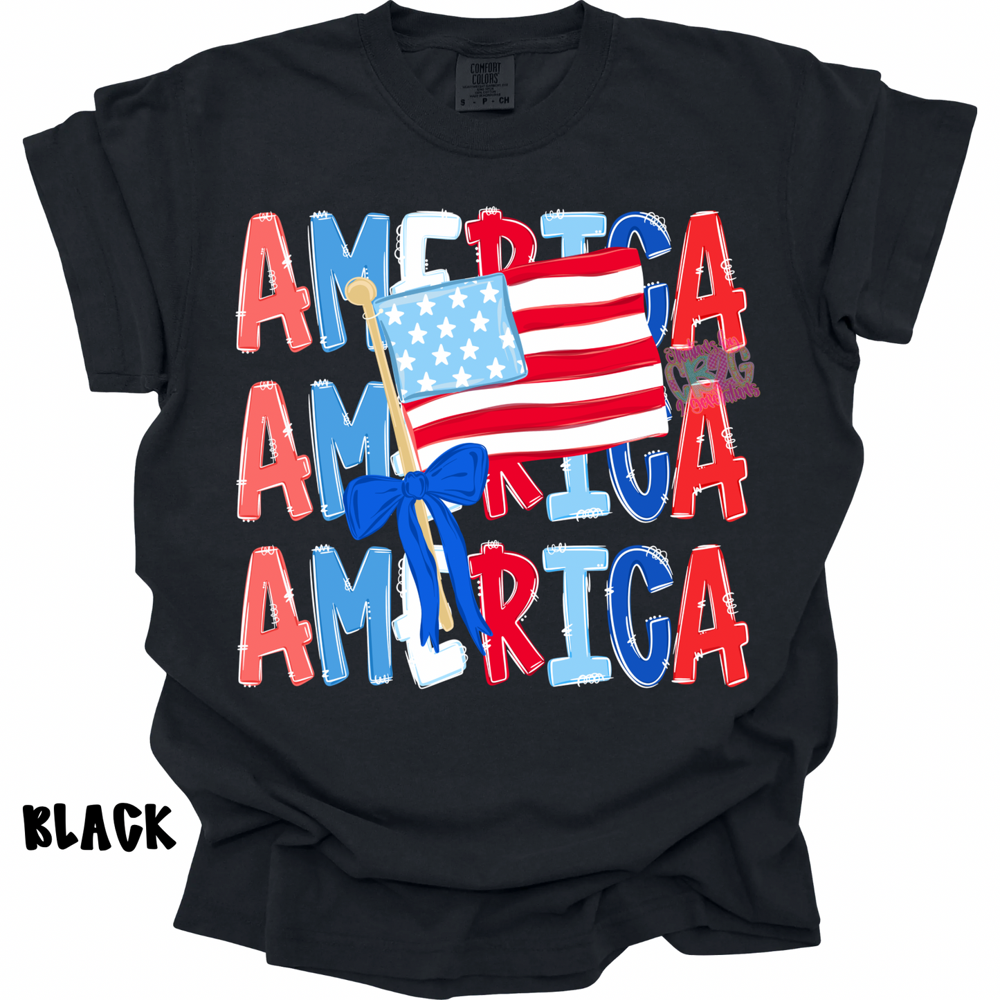 AMERICA RWB STACKED WITH FLAG PREORDER