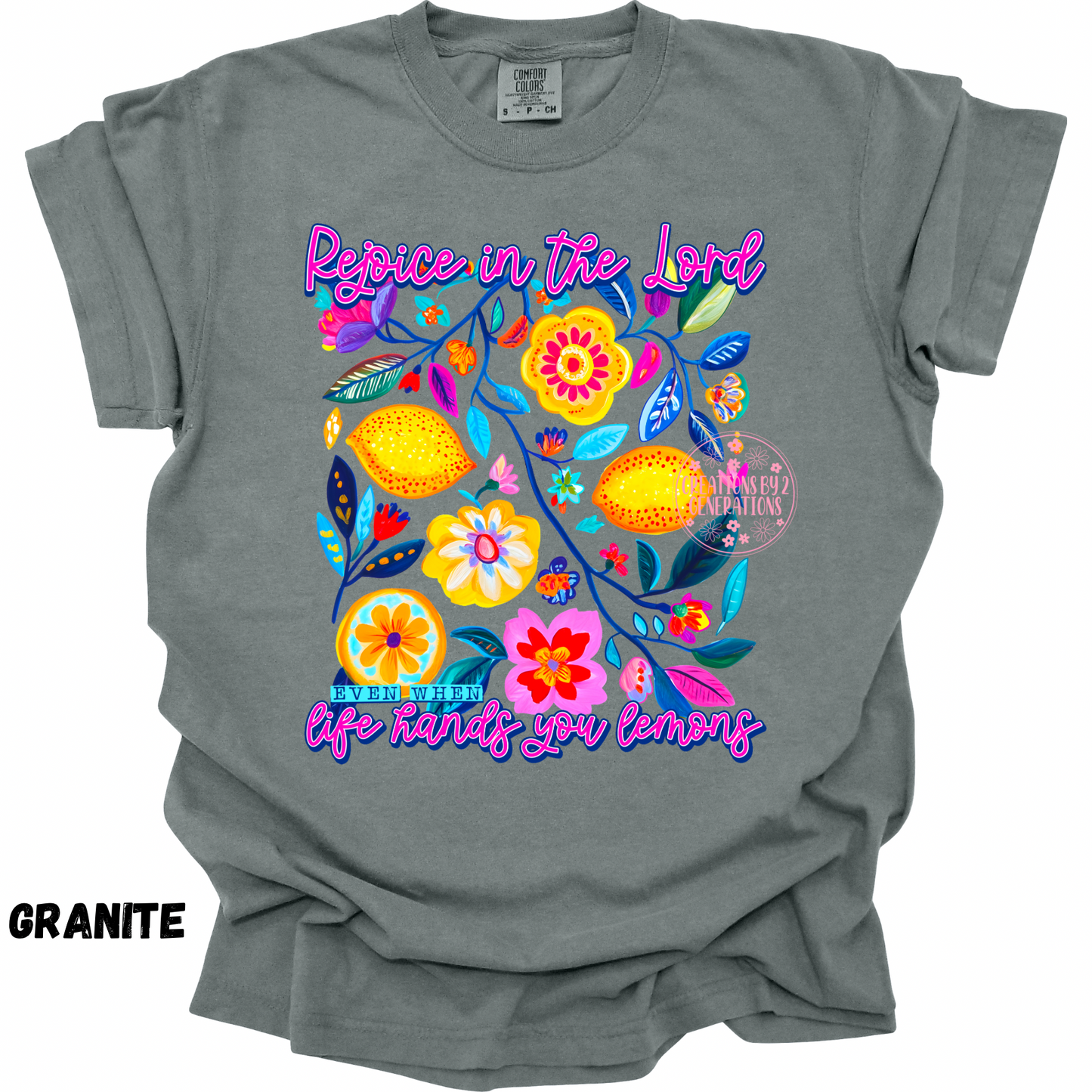 REJOICE IN THE LORD EVEN WHEN LIFE HANDS YOU LEMONS PRINT
