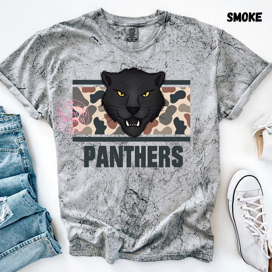 PANTHERS HEAD AND CAMO PRINT (YOUTH)