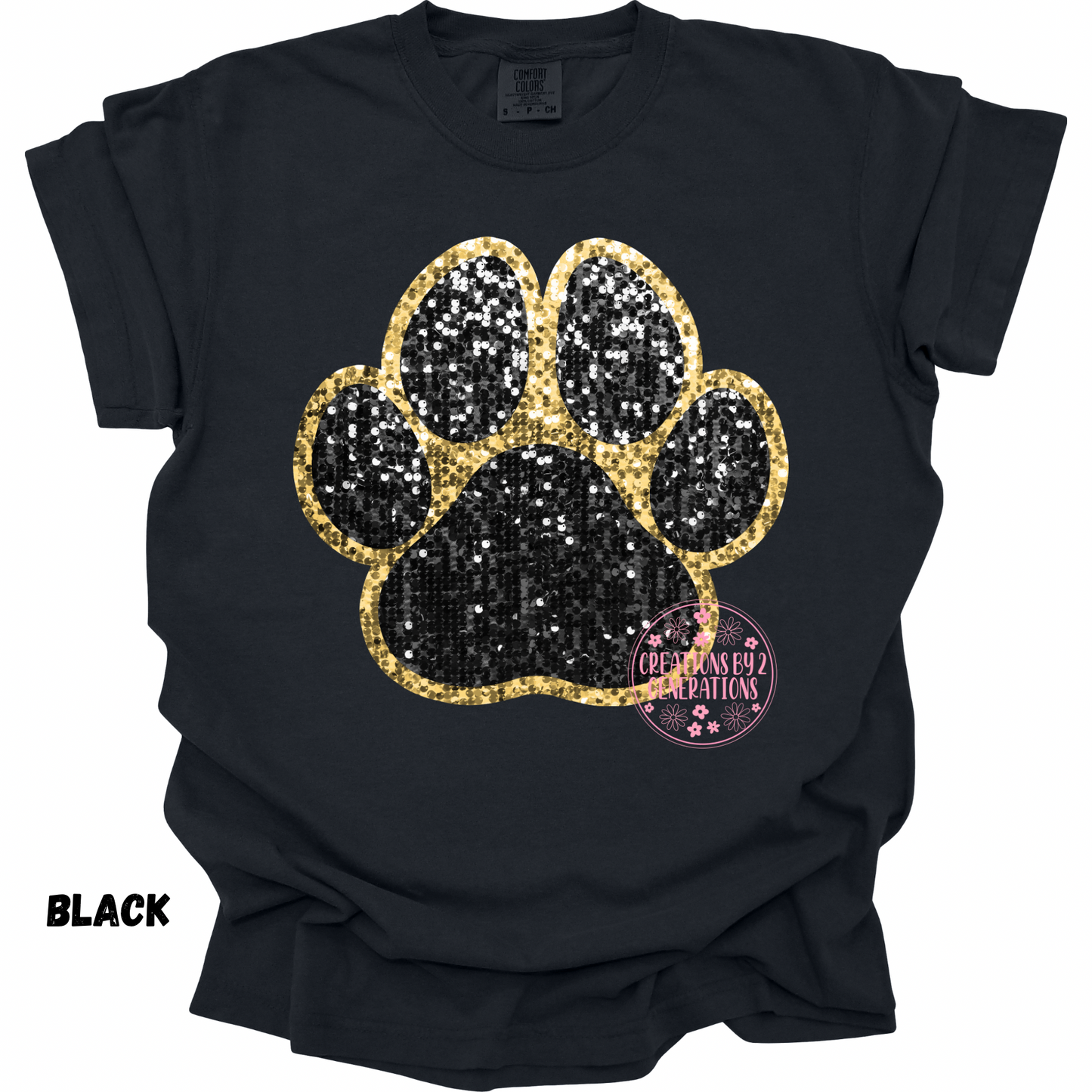 PAW FAUX SEQUINS PRINT