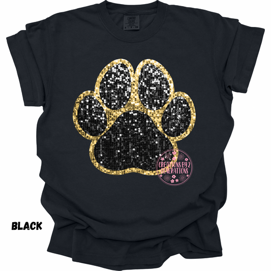 PAW FAUX SEQUINS PRINT