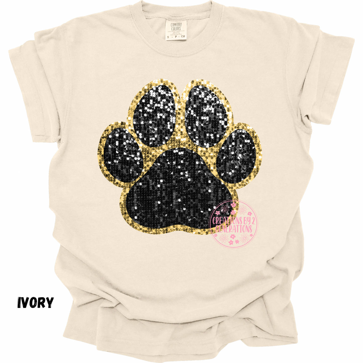 PAW FAUX SEQUINS PRINT