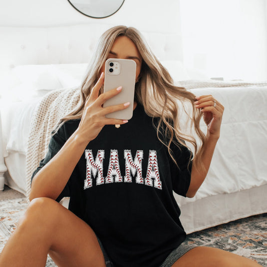 MAMA BASEBALL LETTERS PRINT