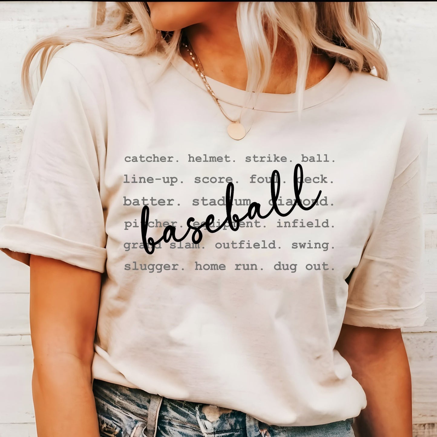BASEBALL TYPOGRAPHY BLACK (PRINT ONLY)
