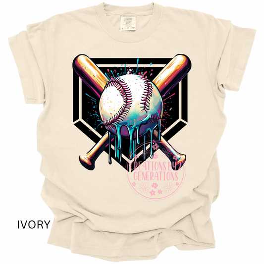 BASEBALL DRIP BLACK PRINT (YOUTH)
