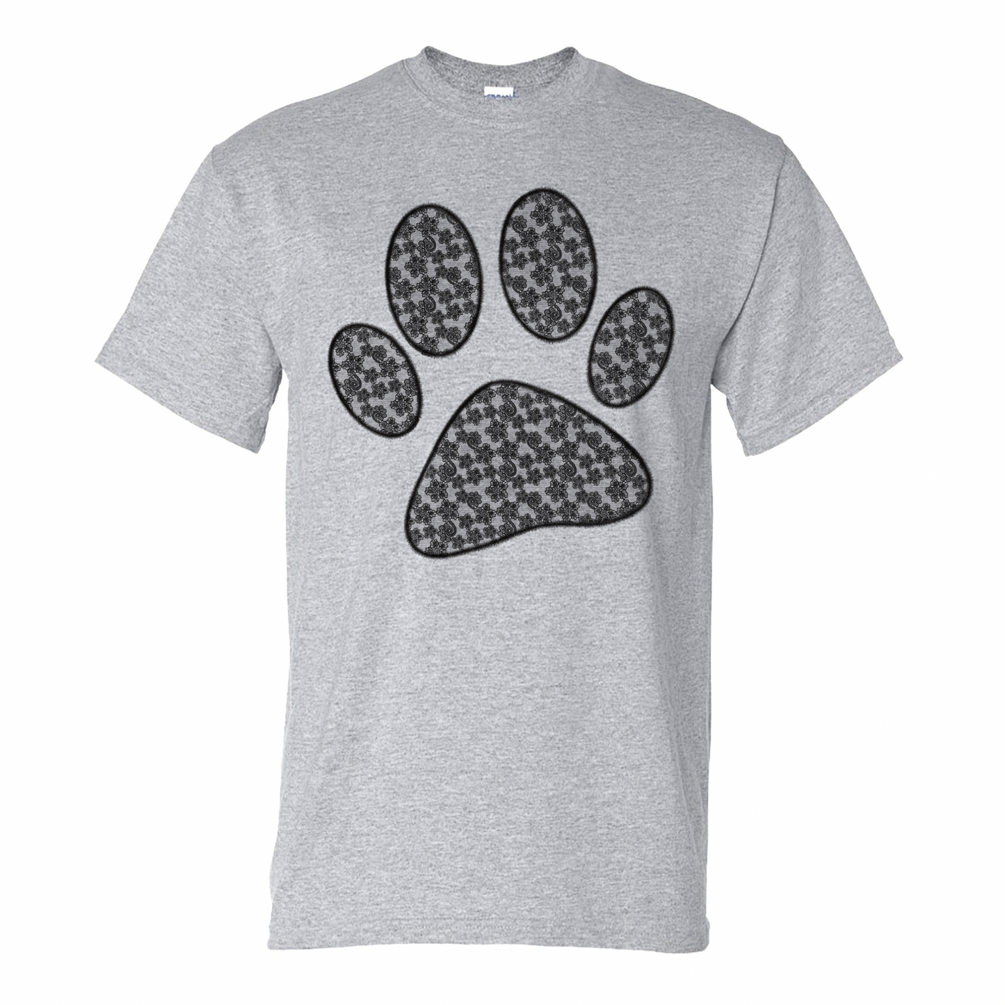 BLACK LACE PAW PRINT