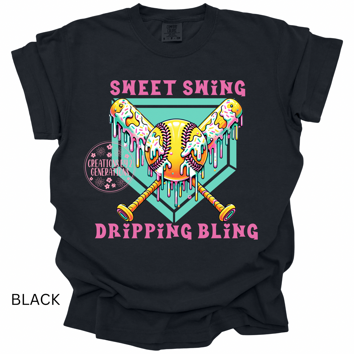 SWEET SWING DRIPPING BLING TEAL (YOUTH) (PRINT ONLY)