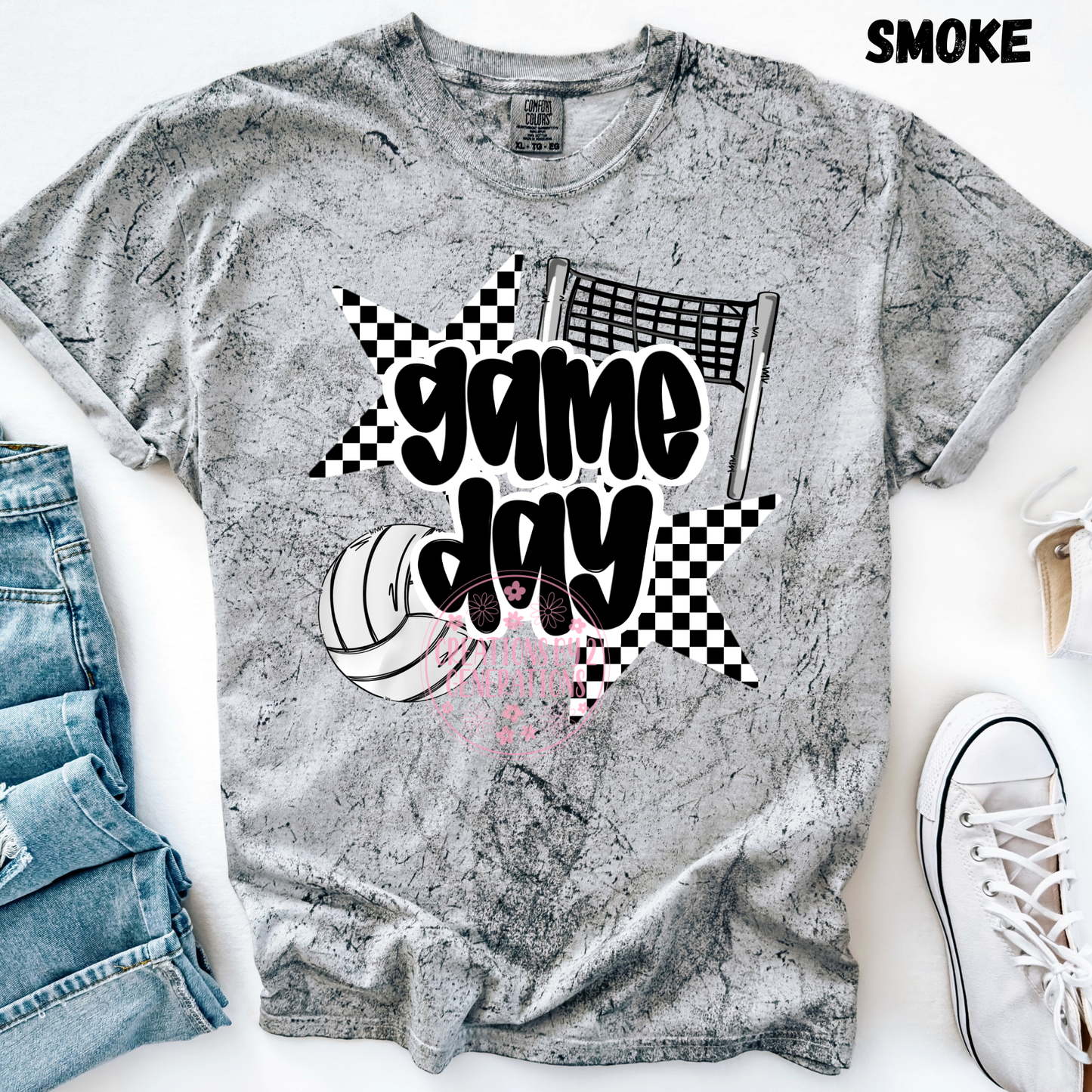 GAME DAY VOLLEYBALL CHECKERED STAR PREORDER