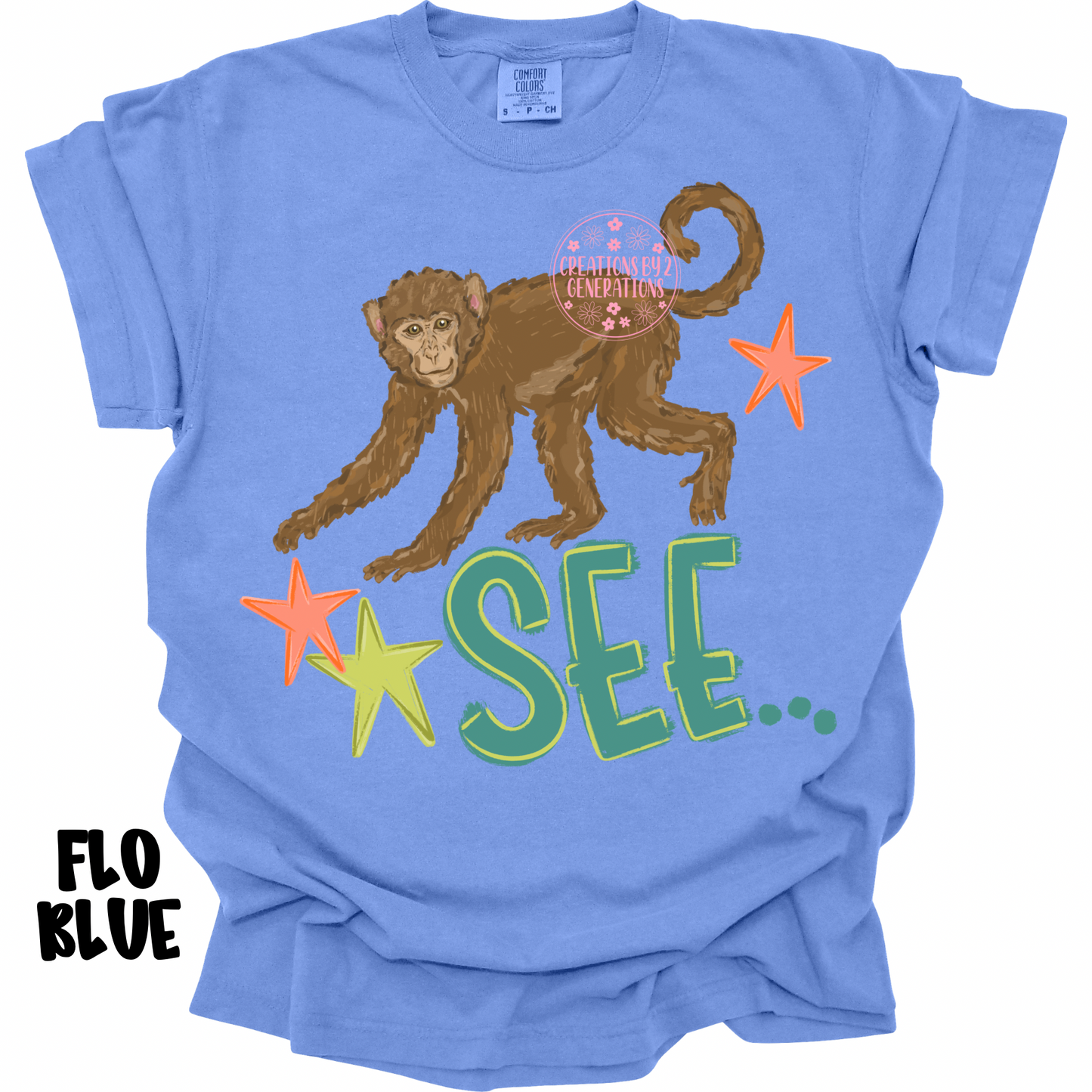 MONKEY SEE (FRONT) MONKEY DO! (BACK) GREEN/ORANGE PREORDER