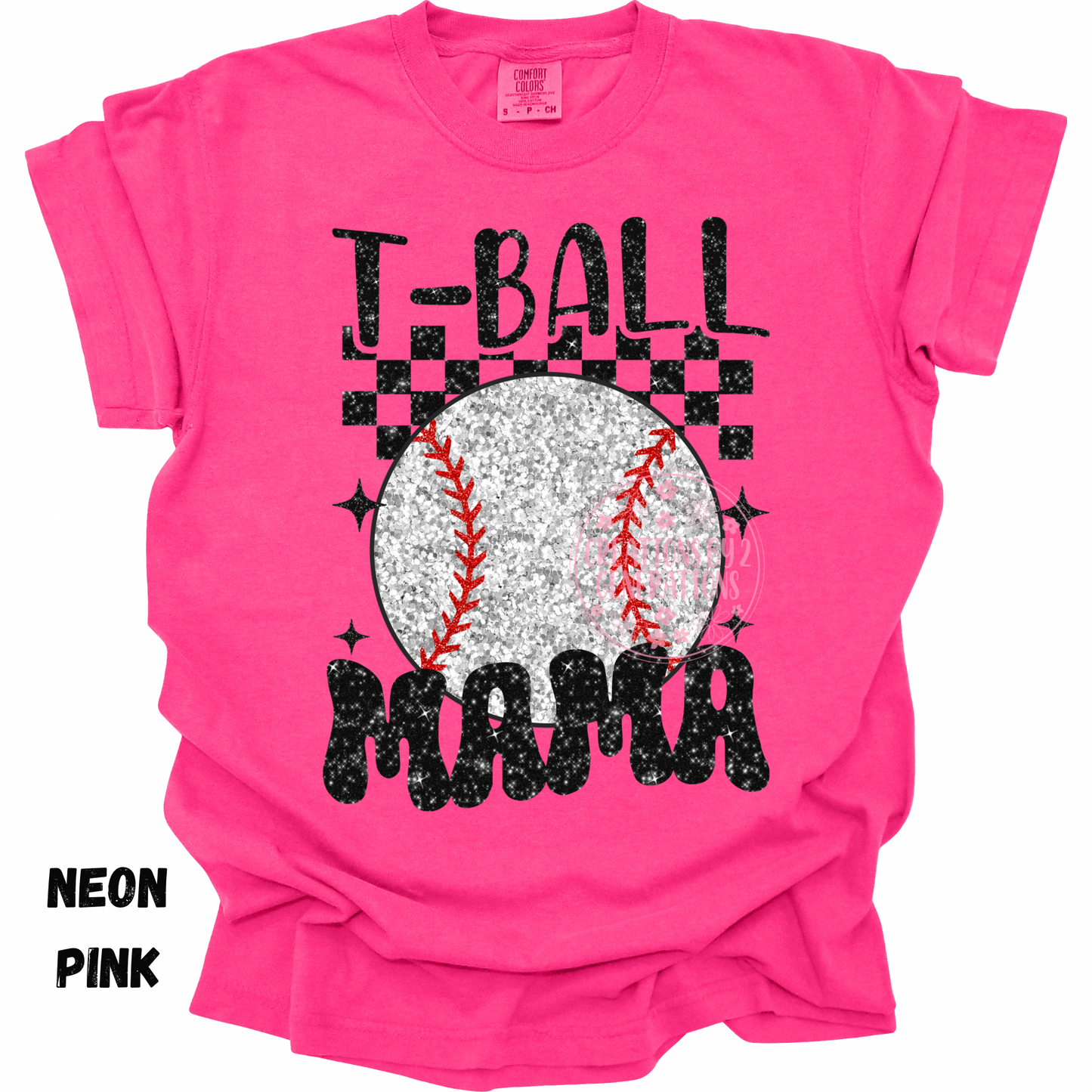 T-BALL MAMA FAUX GLITTER PREORDER