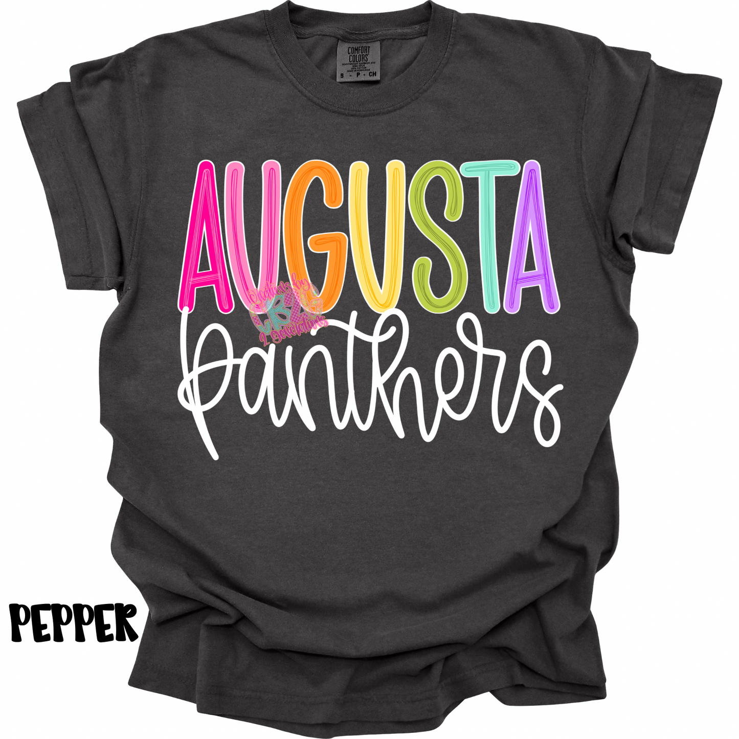 AUGUSTA PANTHERS COLOR POP WITH WHITE CURSIVE PREORDER