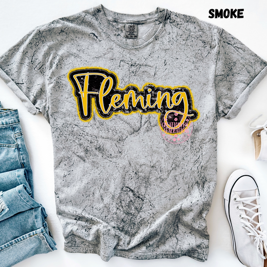 FLEMING FAUX SEQUINS AND EMBROIDERY PRINT