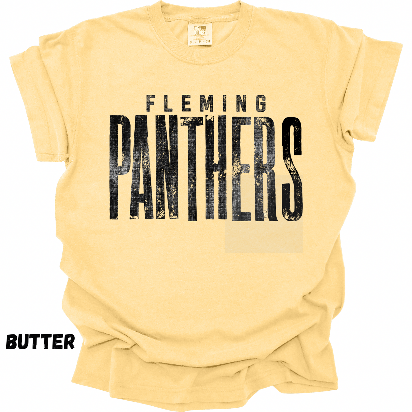 FLEMING PANTHERS DISTRESSED BLACK
