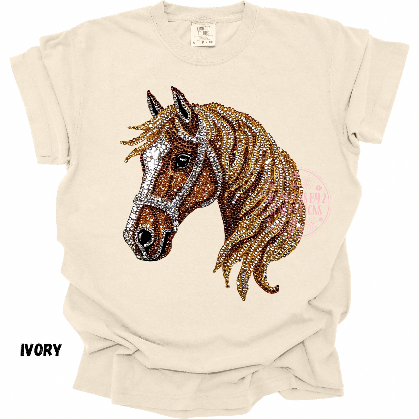 HORSE HEAD FAUX RHINESTONE PREORDER