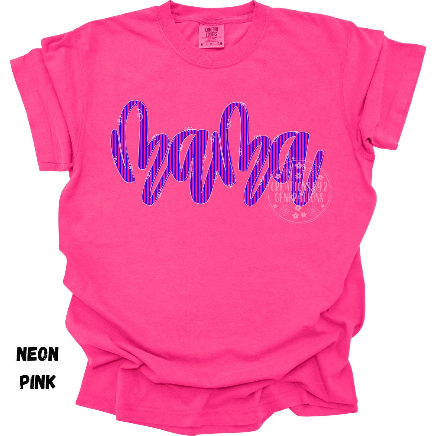 MAMA PINK/BLUE STRIPES