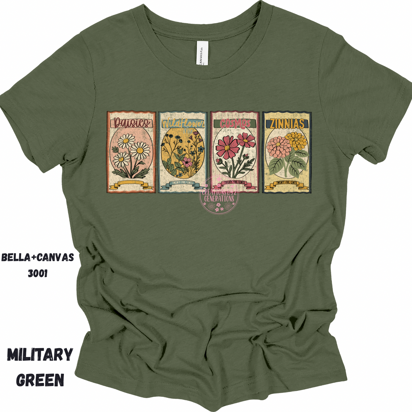 FLOWER SEEDS BELLA + CANVAS SS PREORDER