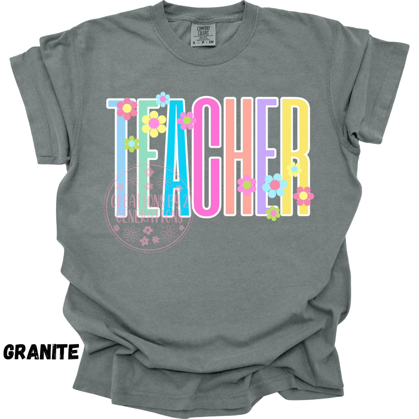 TEACHER COLORFUL WITH FLOWERS PREORDER