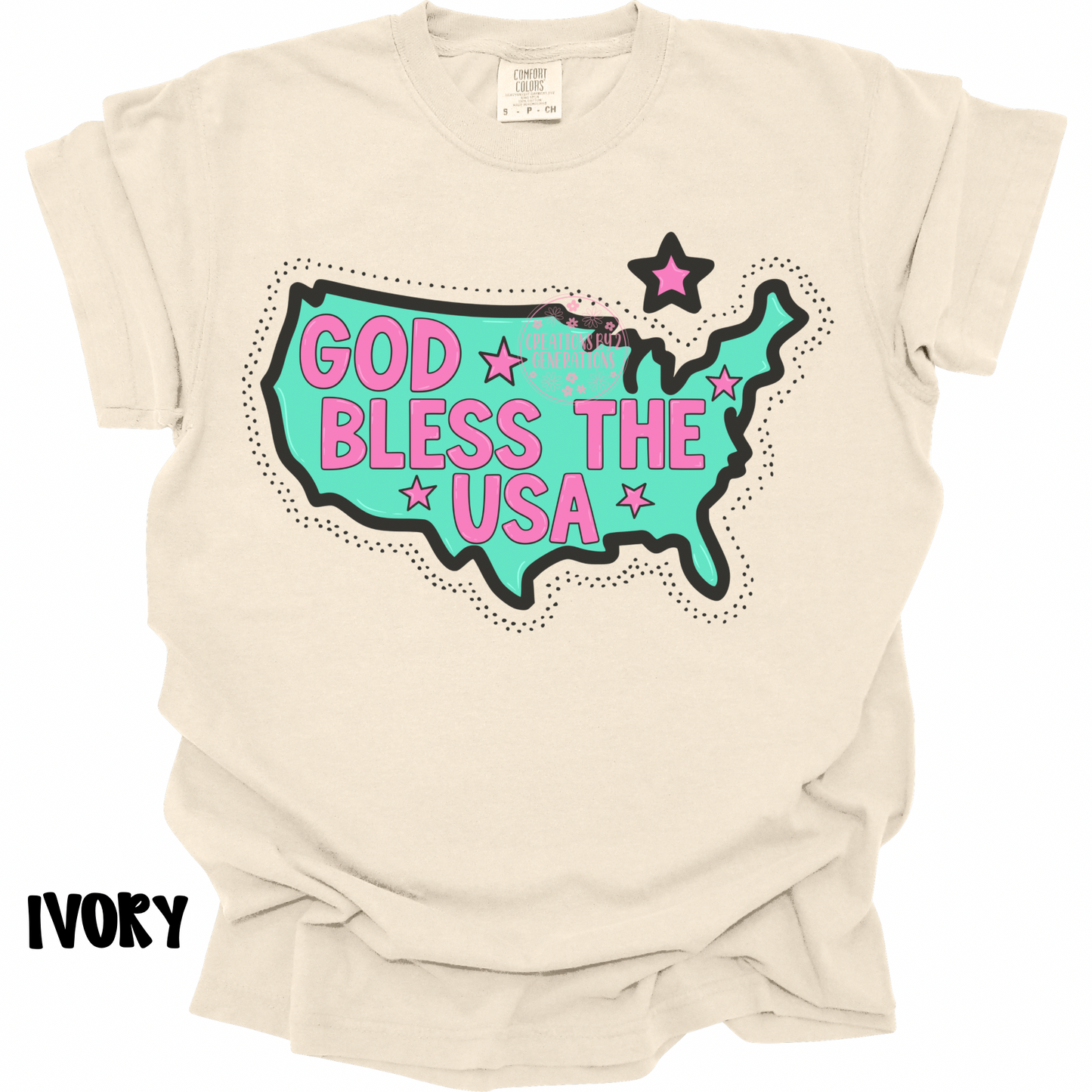 GOD BLESS THE USA PINK/GREEN PREORDER