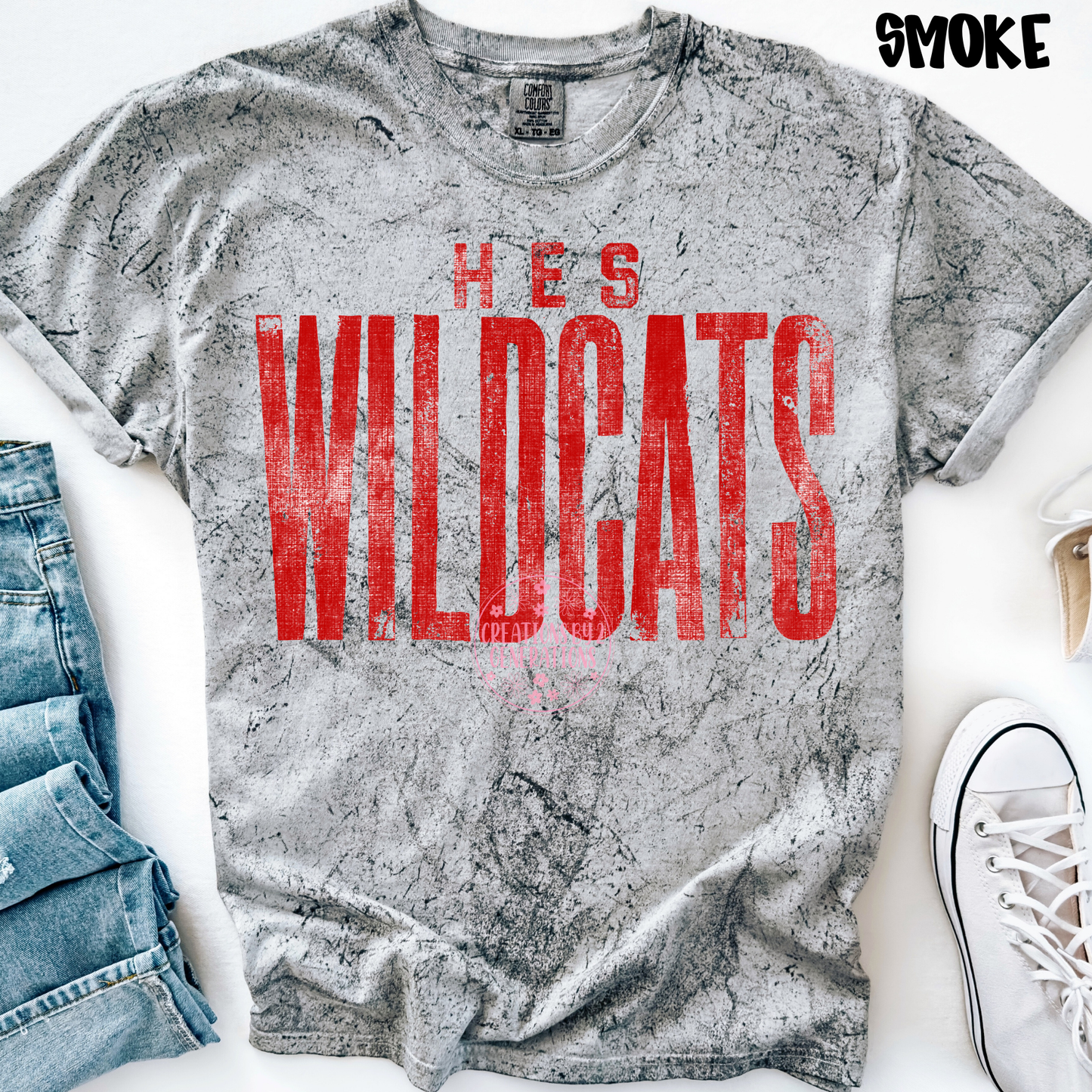 HES WILDCATS RED DISTRESSED PREORDER