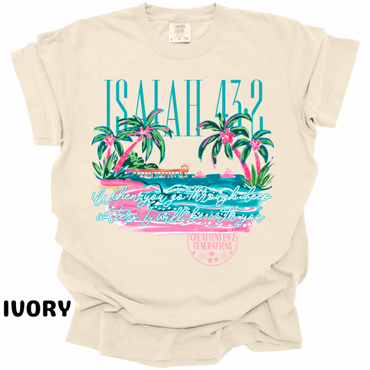 ISAIAH 43:2 BEACH PRINT