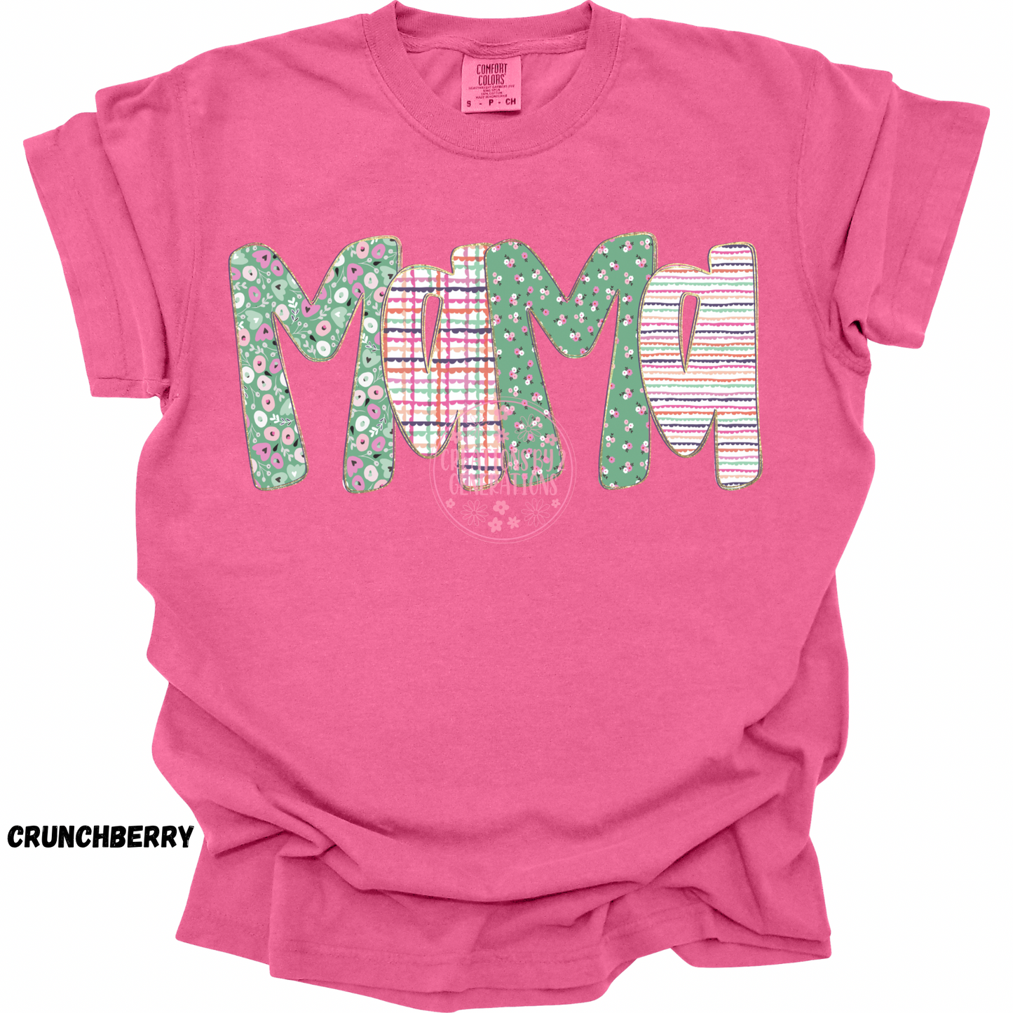MAMA GREEN & PINK FLORAL STRIPES PREORDER