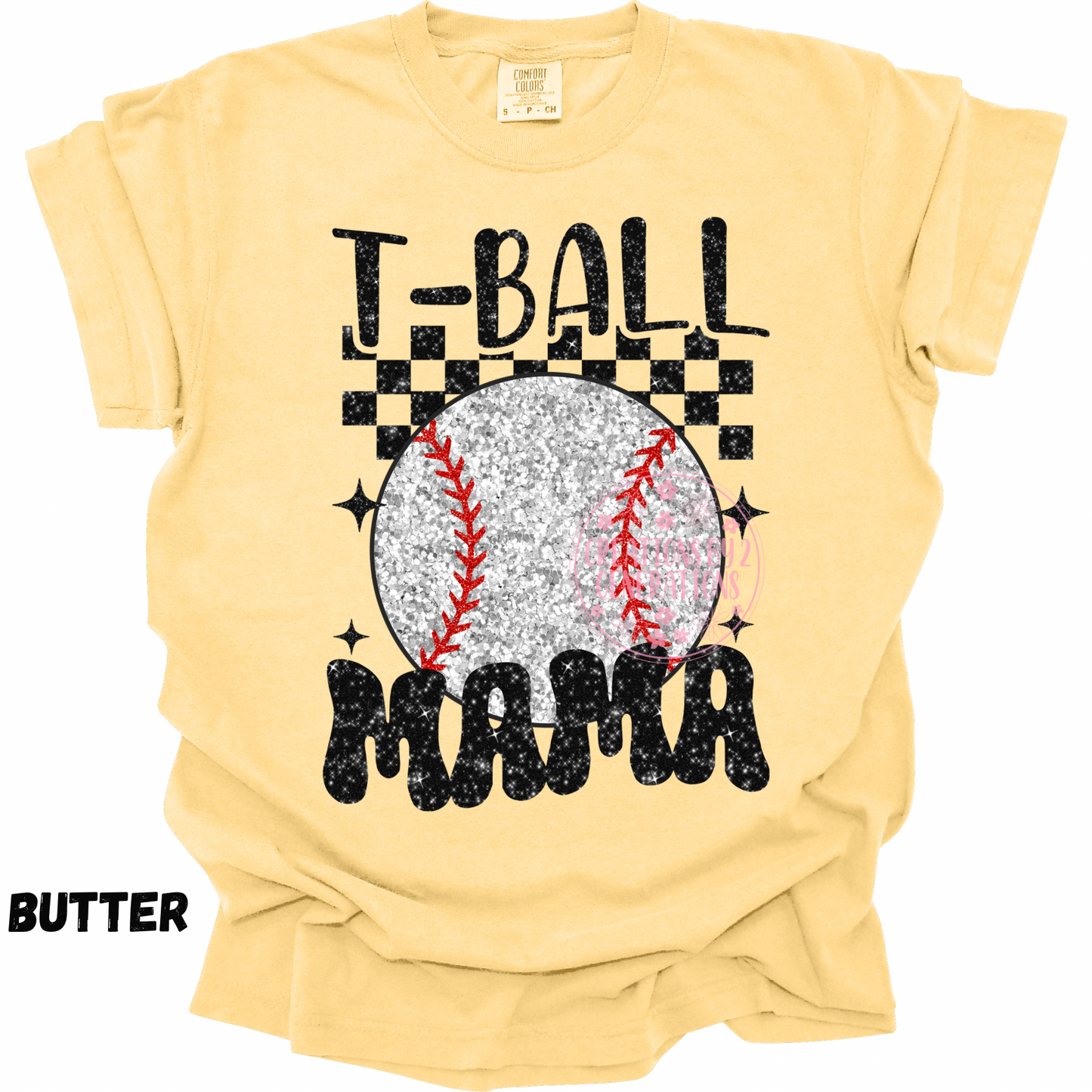 T-BALL MAMA FAUX GLITTER PREORDER
