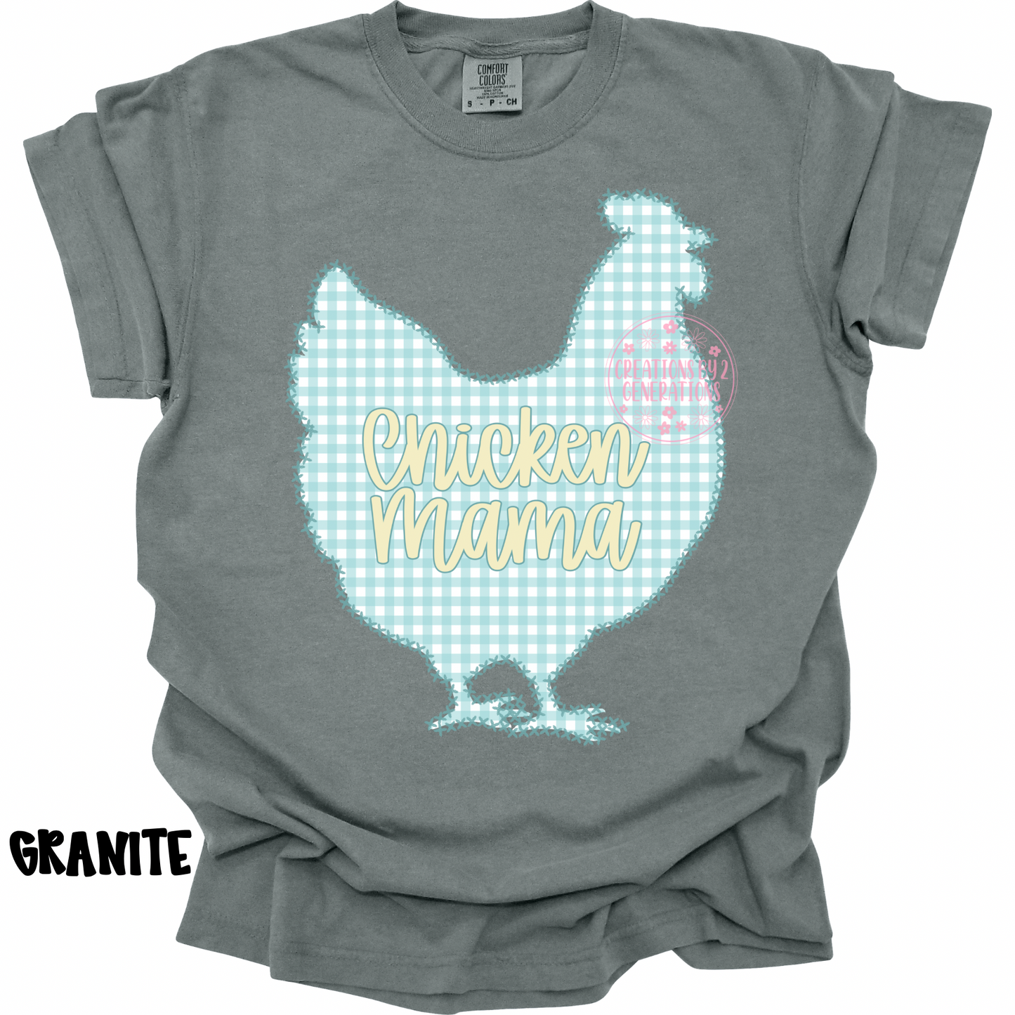 CHICKEN MAMA BLUE CHECKERED PREORDER