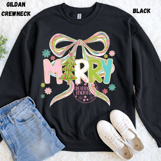 MERRY WITH BOW PRINT
