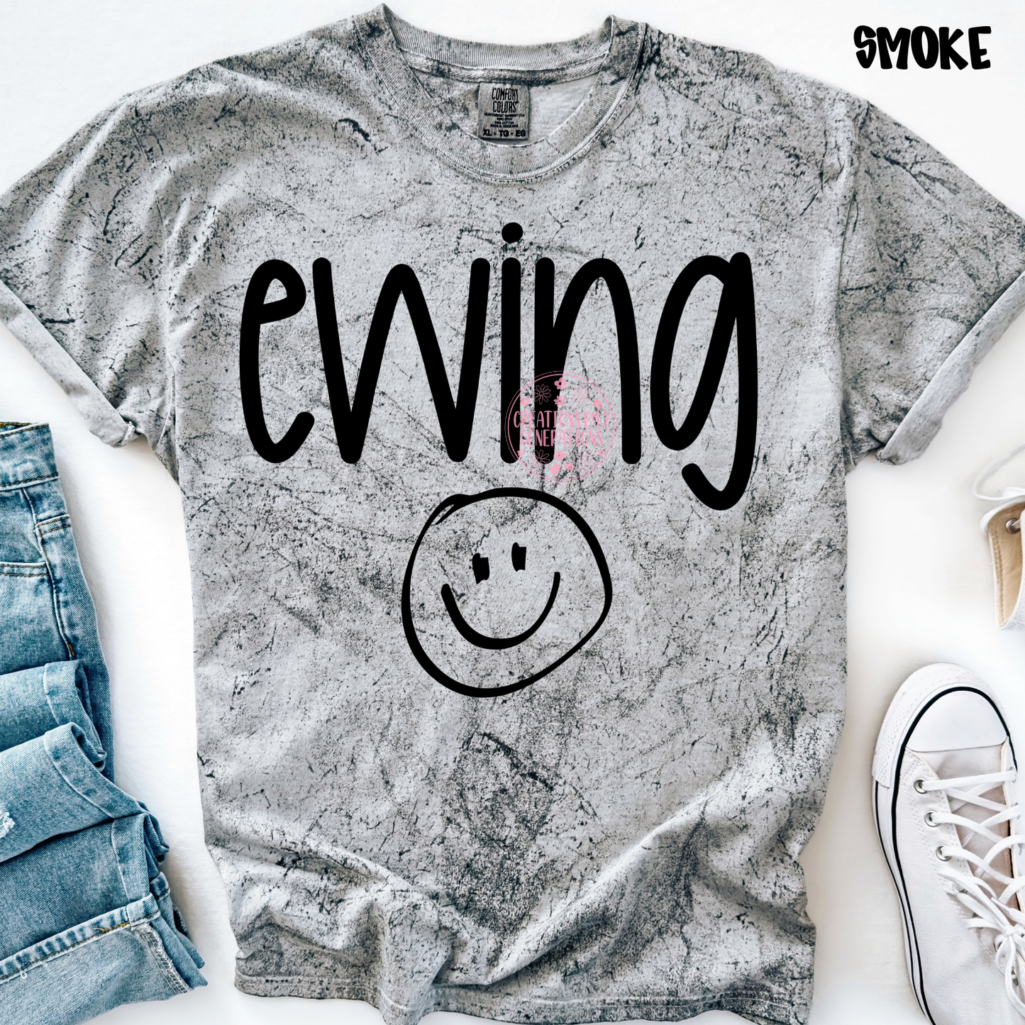 EWING WITH SMILEY FACE BLACK PREORDER