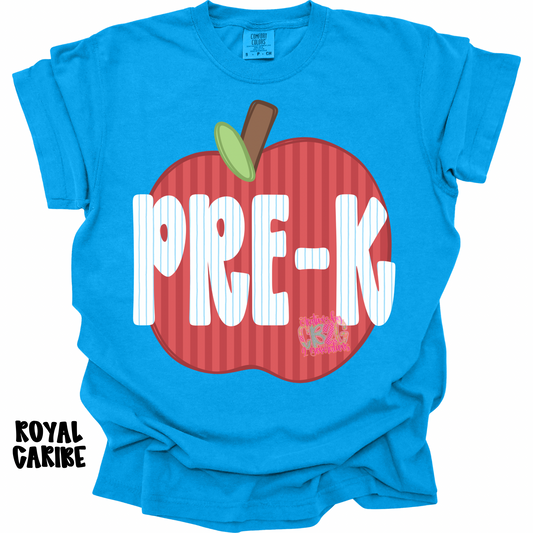 PRE-K APPLE STRIPES PREORDER (YOUTH)