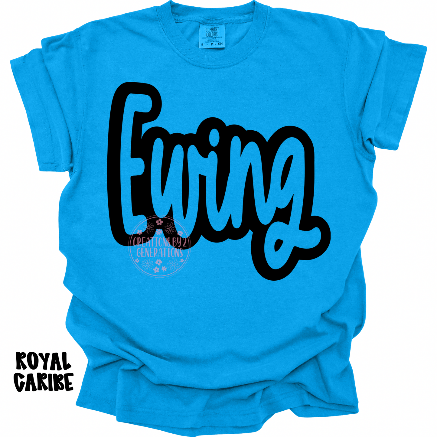 EWING BLACK CURSIVE OUTLINE PREORDER
