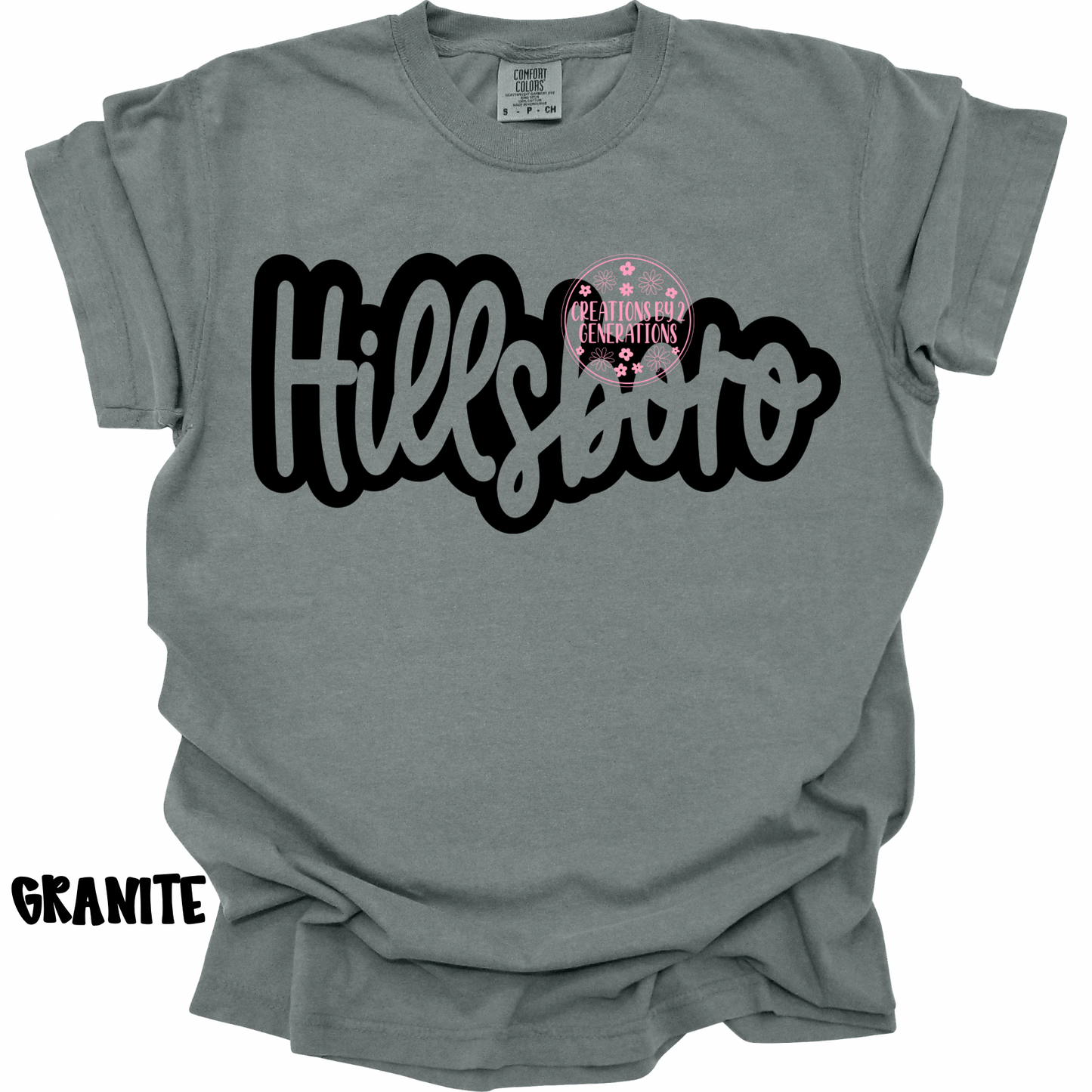 HILLSBORO CURSIVE BLACK OUTLINE PREORDER