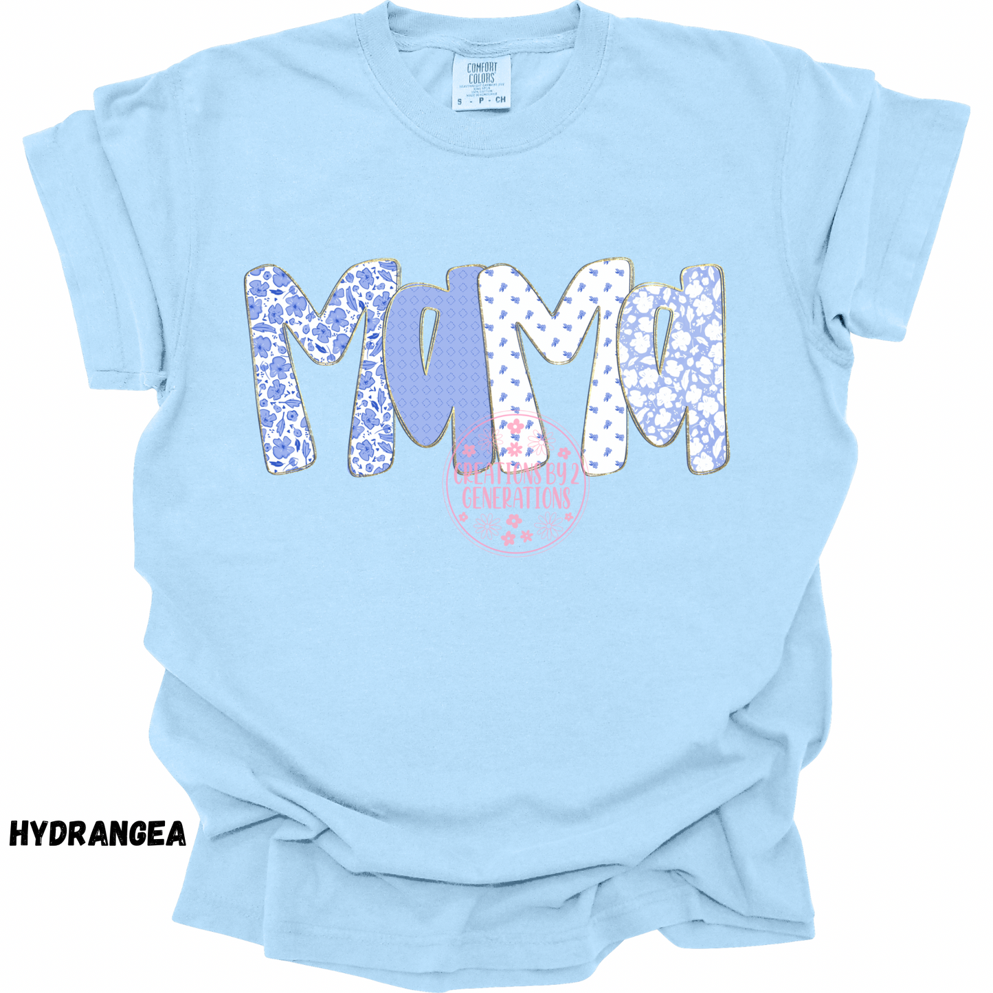 MAMA BLUE/WHITE FLORAL