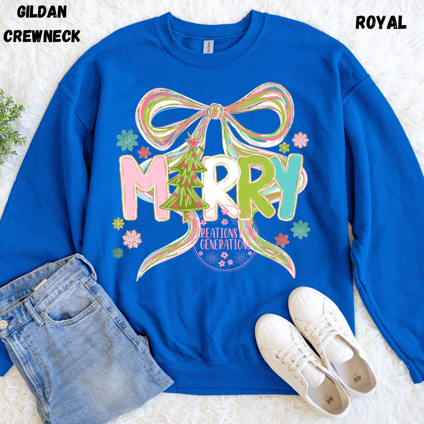 MERRY WITH BOW PRINT