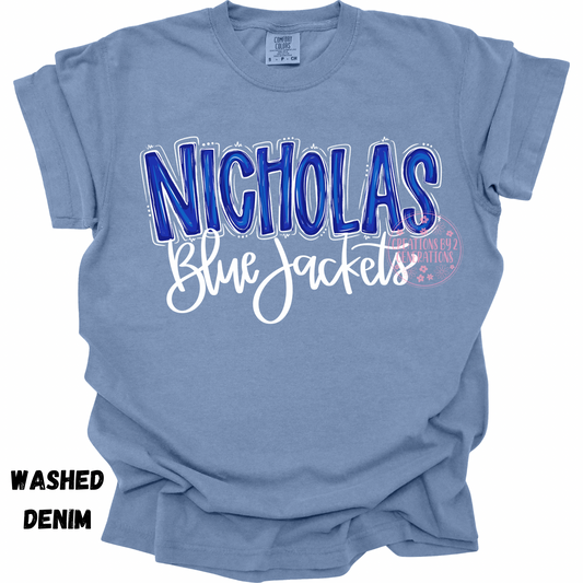 NICHOLAS BLUE JACKETS SKETCH PREORDER (YOUTH)