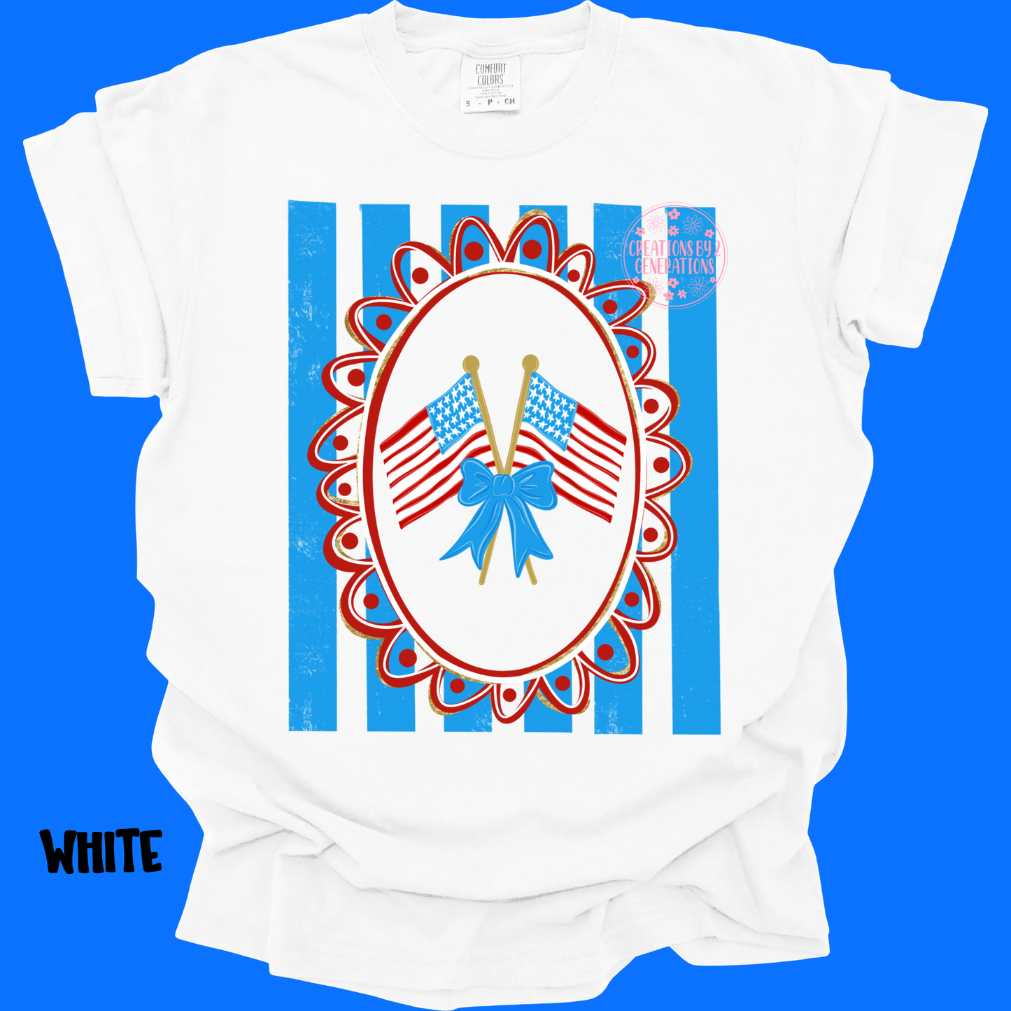 2 FLAGS WITH BLUE STRIPES PREORDER