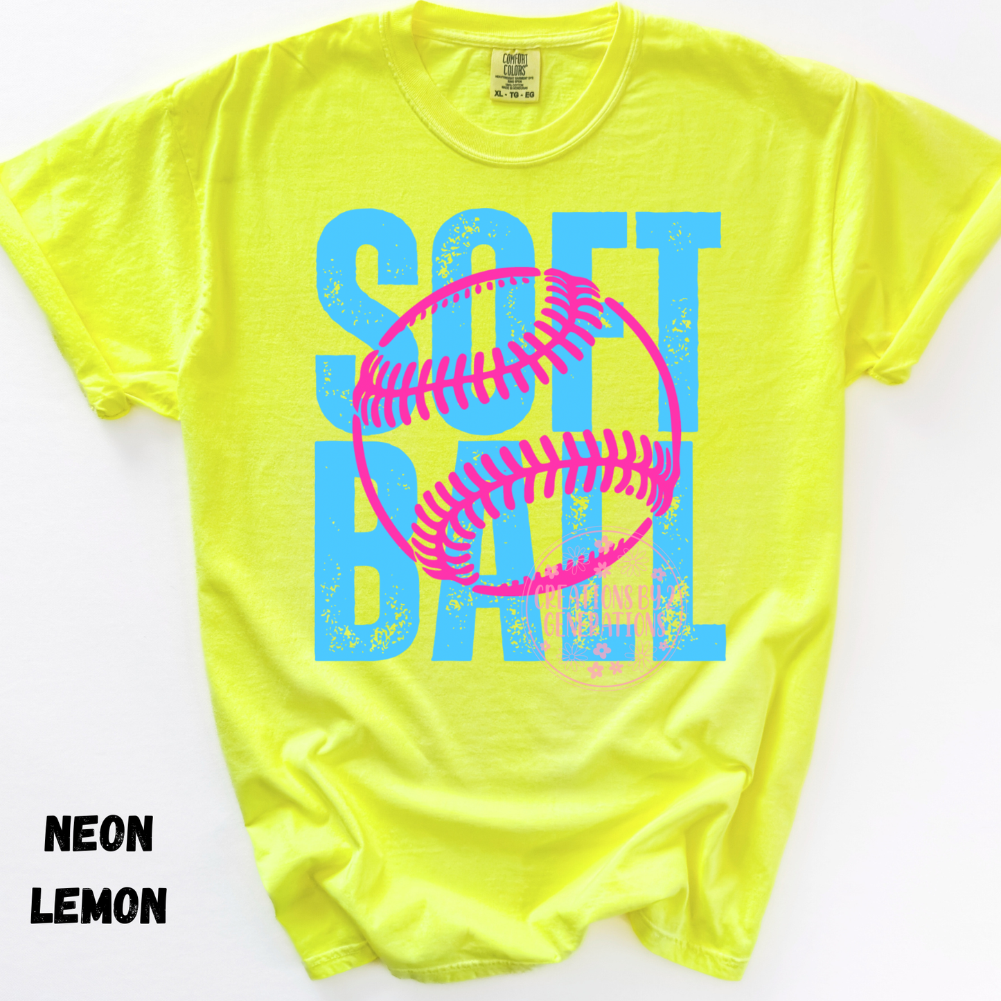 BLUE & PINK SOFTBALL DISTRESSED PREORDER