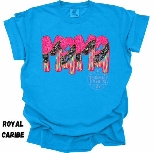 MAMA PINK/BLACK/COLORFUL BRUSH STROKES PREORDER