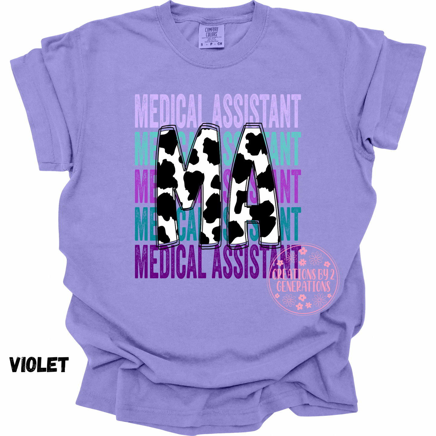 MA MEDICAL ASSISTANT COW PRINT PREORDER